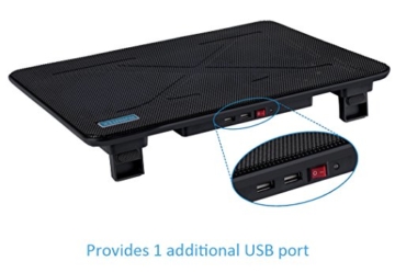 AVANTEK 17 Zoll Laptop Kühler Notebook Cooler Ständer Kühlpad Kühlmatte mit Dual 160mm Lüfter - 