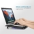[Neue Version] AVANTEK 16 Zoll Laptop Kühler Notebook Cooler Ständer Kühlpad Kühlmatte mit 6 Ventilatoren, 2 USB-Anschlüssen, blaue LED Licht, verstellbare Ventilatorgeschwindigkeit - 